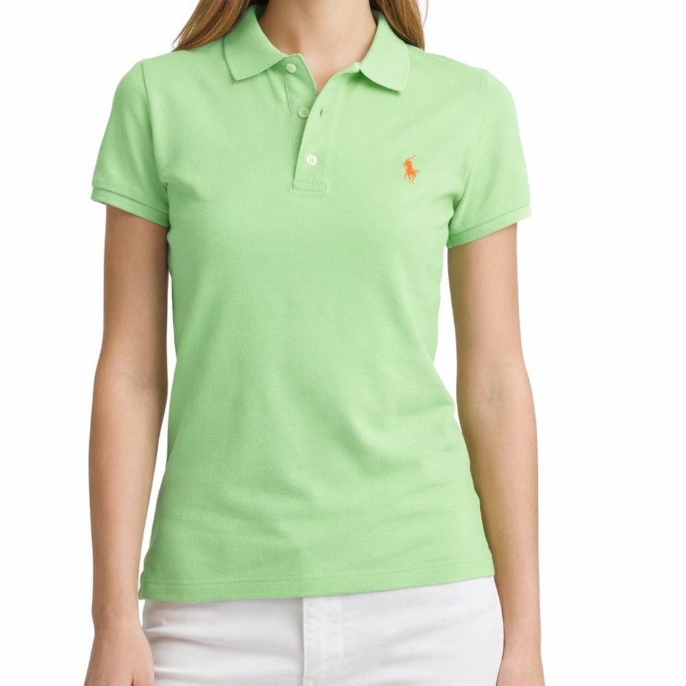 Ralph Lauren Sport Green Polo Shirt Slim Fit Cotton Size Small Classic Pony